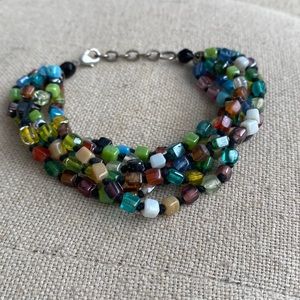 Multicolor boho beaded bracelet